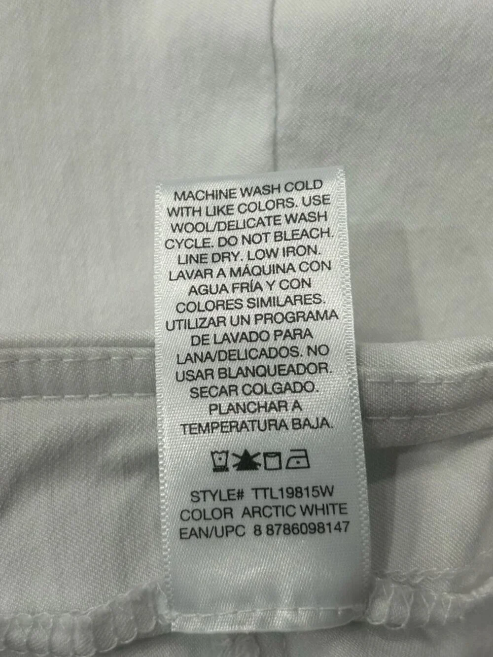 Time And Tru Large Arctic White Capri Pants Rayon Blend Stretch Minimalist